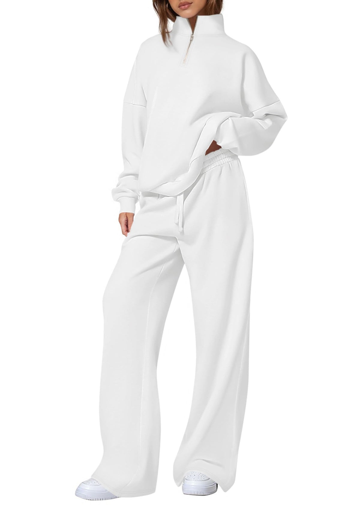 Women's Half-Zip Sweatshirt and Pants Set