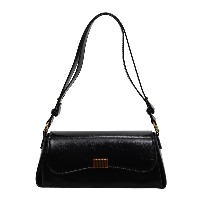 Retro Shoulder Bag with Magnetic Closure