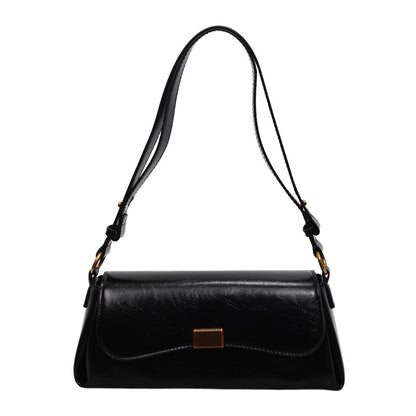 Retro Shoulder Bag with Magnetic Closure