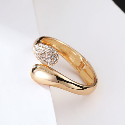 Women Statement Alloy Cuff Opening Rough Bangles Fashion Jewelry Party Wedding