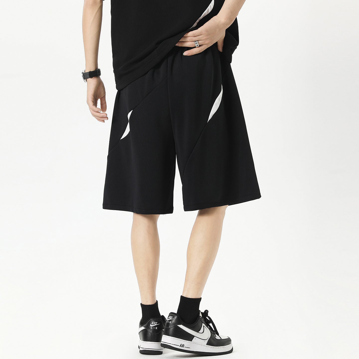 Men's Summer Youth Casual Pants Loose Outerwear Five-Quarter Trousers
