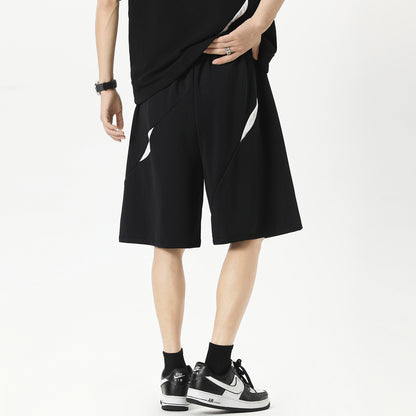 Men's Summer Youth Casual Pants Loose Outerwear Five-Quarter Trousers