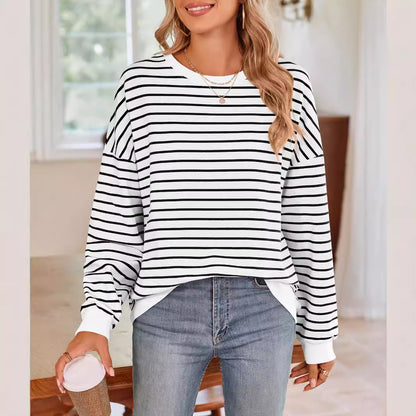 Oversized Striped Long Sleeve Dress