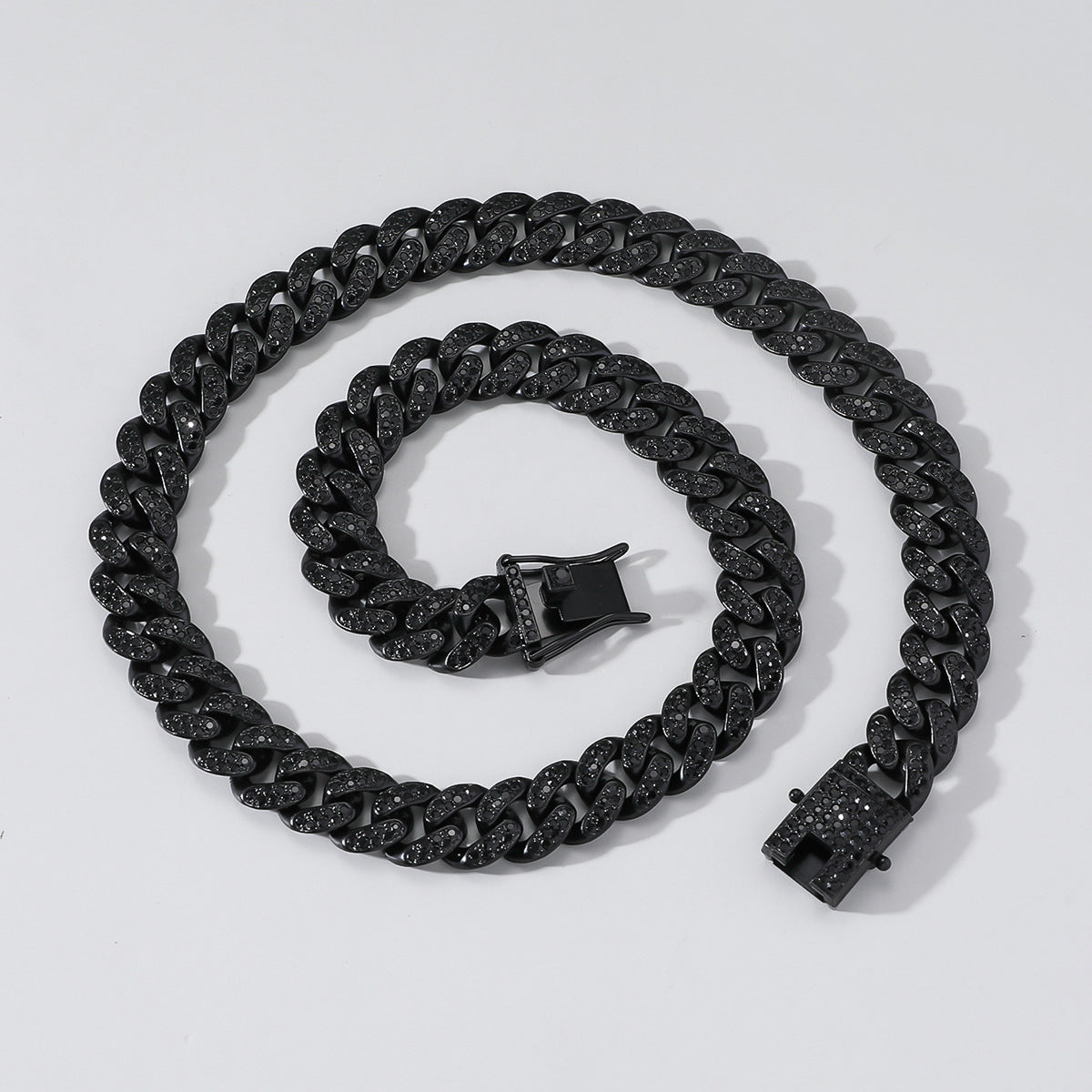 Hip Hop Style Full Diamond Cuban Chain Necklace