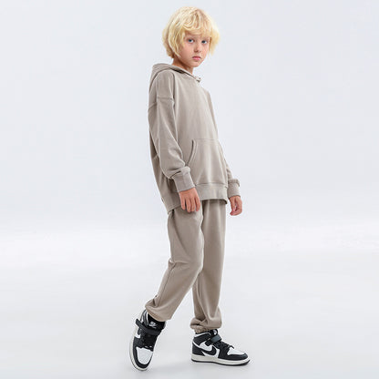 Kinder effen katoenen joggingpak unisex