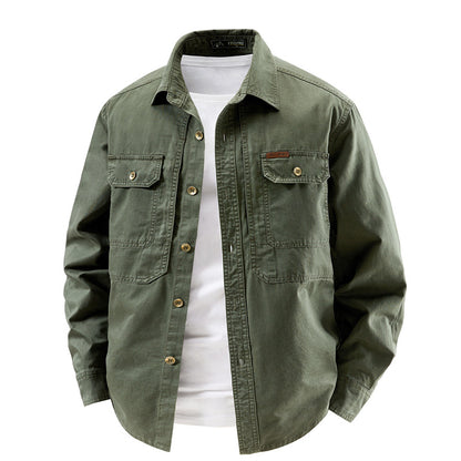 Pure Cotton Multi-Pocket Work Jacket