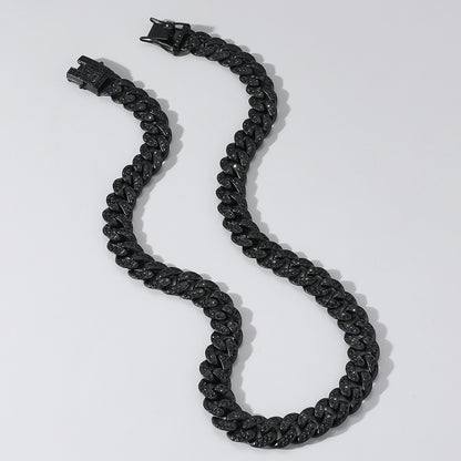 Hip Hop Style Full Diamond Cuban Chain Necklace