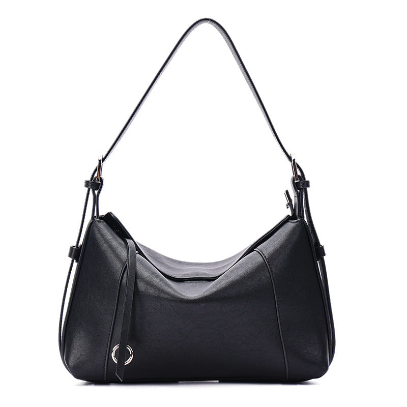 Fashion Cowhide Shoulder Bag with Crossbody Strap