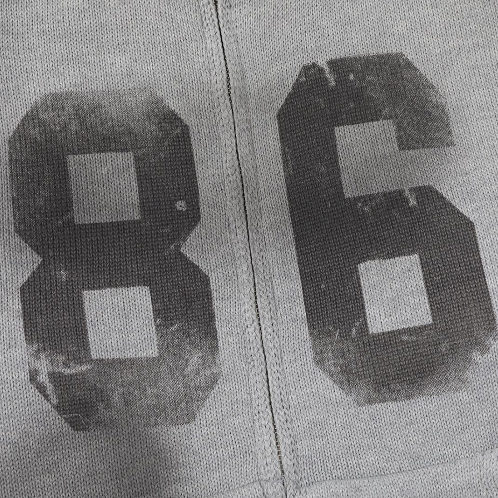 Vest met ritssluiting opstaande kraag en inkjetprint