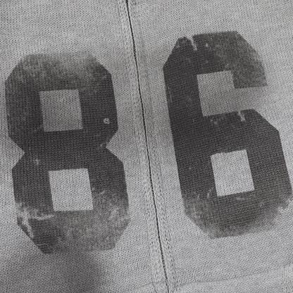 Vest met ritssluiting opstaande kraag en inkjetprint