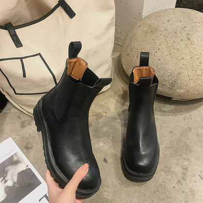 Dames enkellaarsjes met dikke hak
