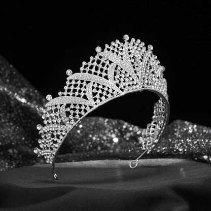 Zirkoon volledige diamant legering bruids tiara