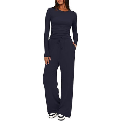 Long sleeved solid color suit
