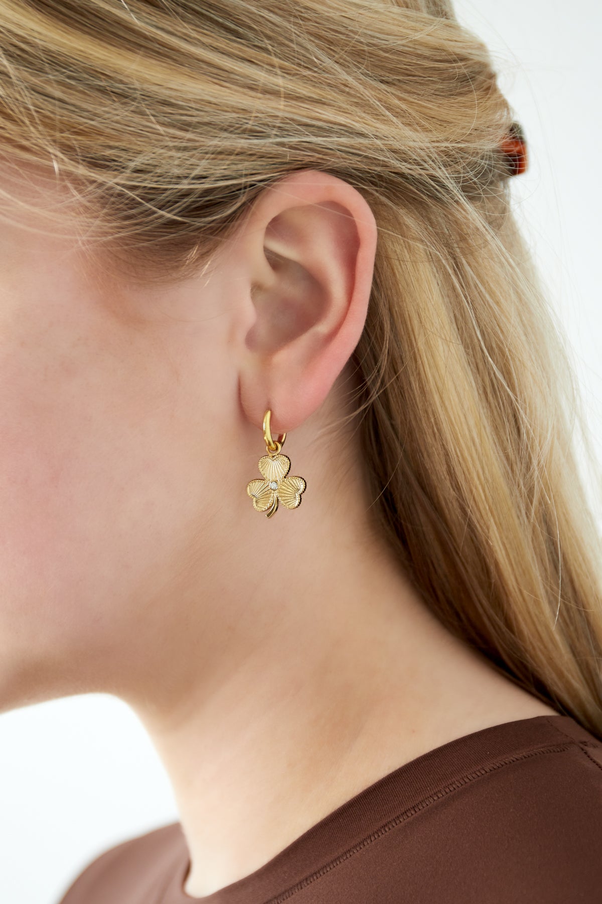 four-leaf clover oorbellen