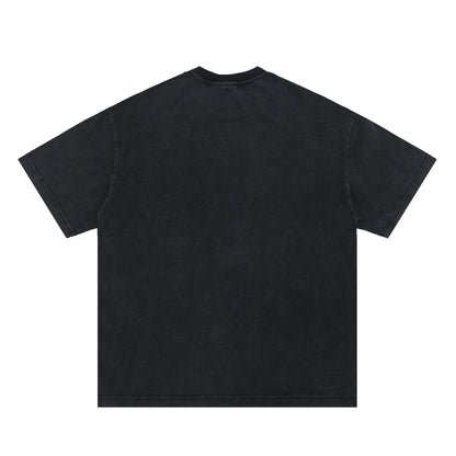 T-shirt met korte mouwen en vinylplaatprint