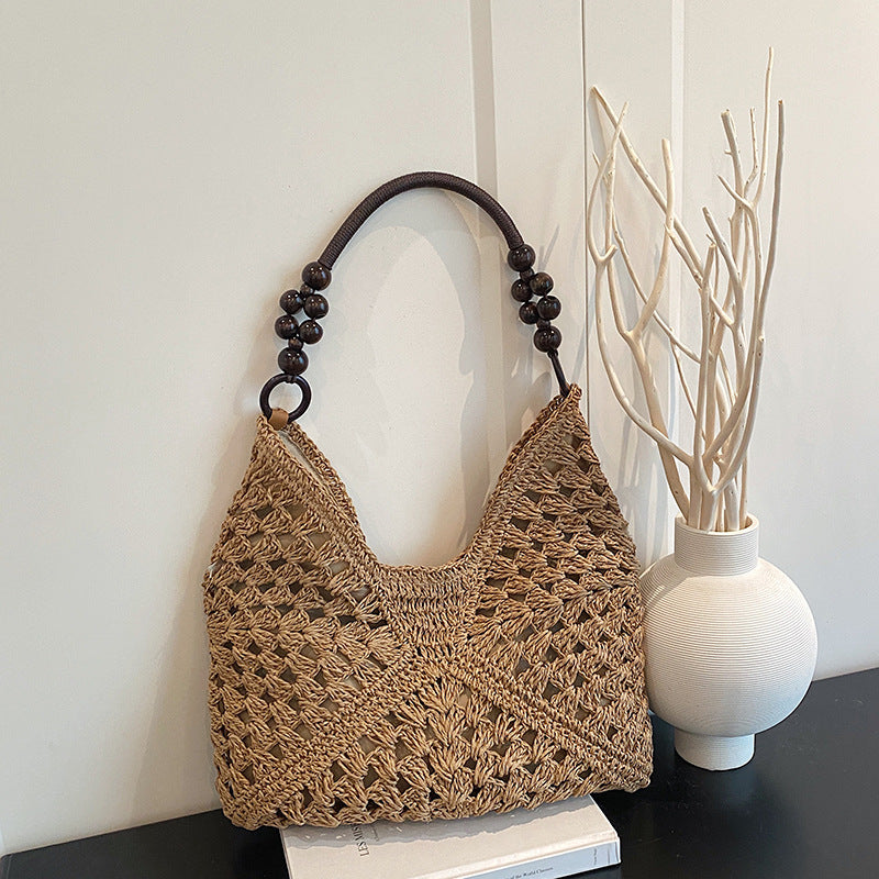 Woven Single Shoulder Tote Bag