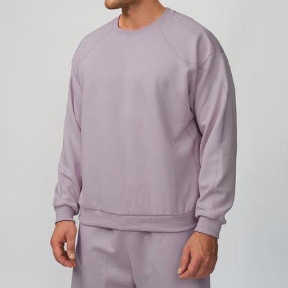 Heren losse sweatshirt met ronde hals