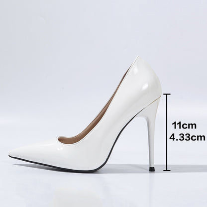 Womens Pointed Toe Stiletto Slip-On Heels