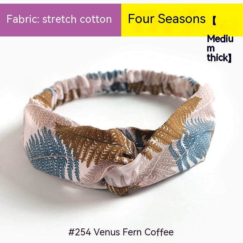 Elastische gekruiste chiffon hoofdband in Boheemse stijl