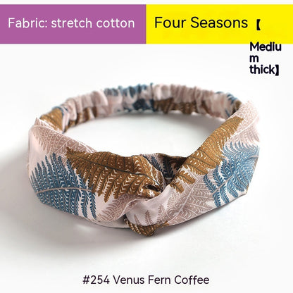 Elastische gekruiste chiffon hoofdband in Boheemse stijl