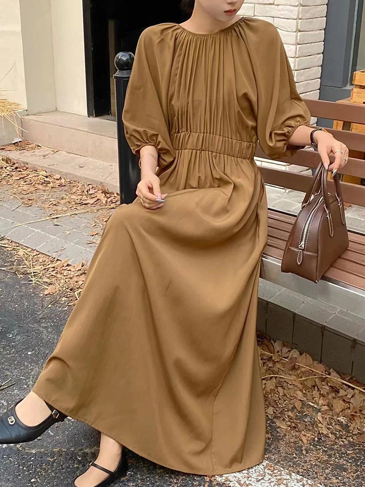 Summer new fat mm reversible loose slimming knee length plus size dress