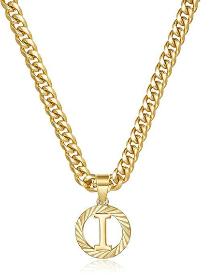 Hollow Letter Pendant Necklace