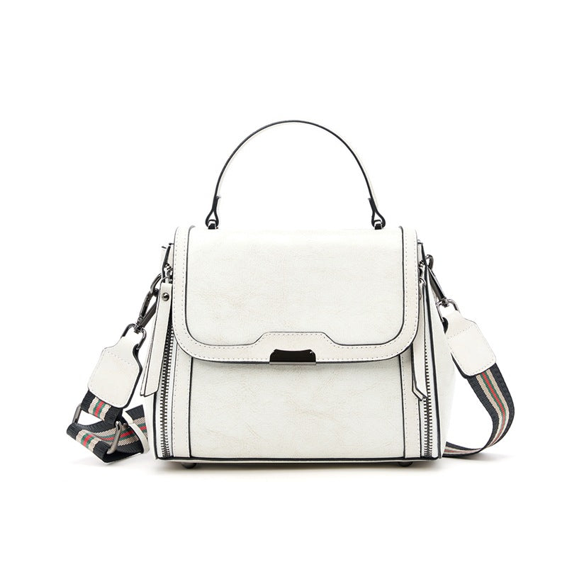 Cowhide Leather Crossbody Handbag