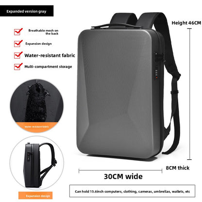 Large-capacity lockable commuter laptop bag