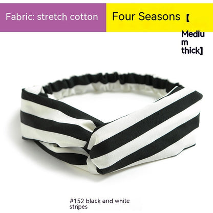 Elastische gekruiste chiffon hoofdband in Boheemse stijl