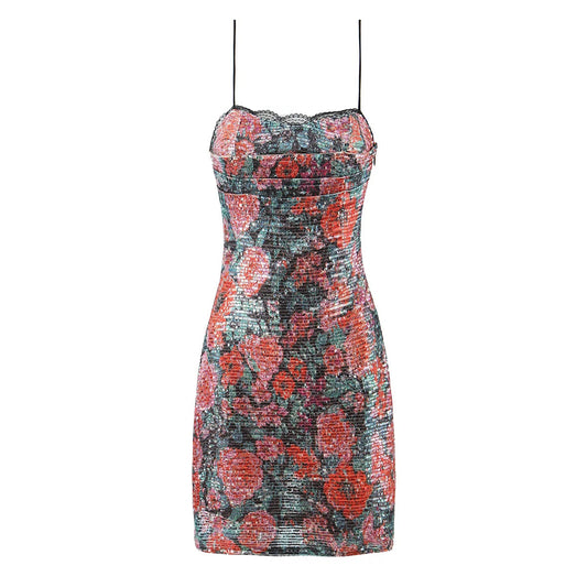 Multi pailletten camisole mini-jurk