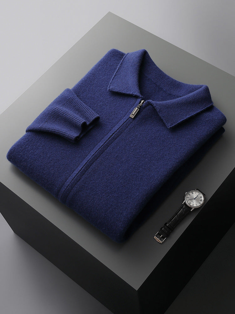 Pure Wool Knitted Cardigan for Men
