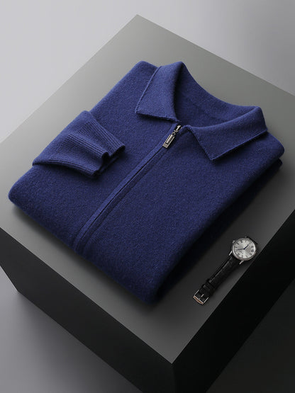 Pure Wool Knitted Cardigan for Men