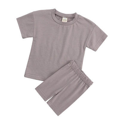 Childrens Cotton Short Sleeve Top and Shorts Set