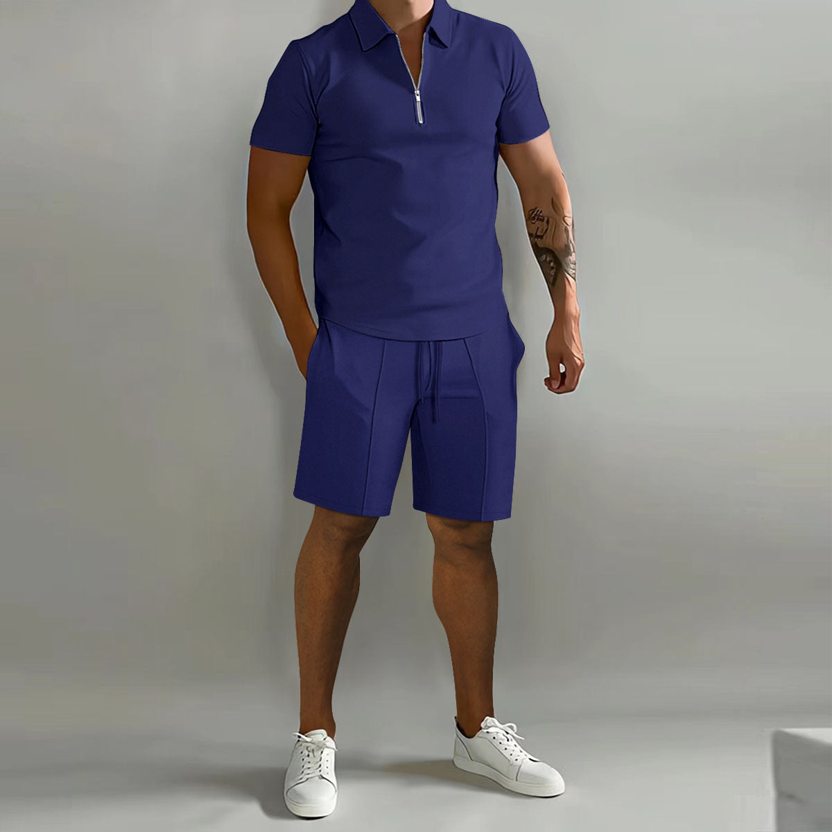 Polo casual loose short sleeved shorts sports suit