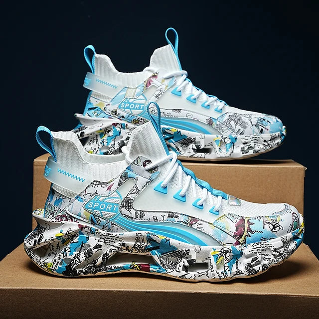 Bedrukte herensneakers van hoge kwaliteit