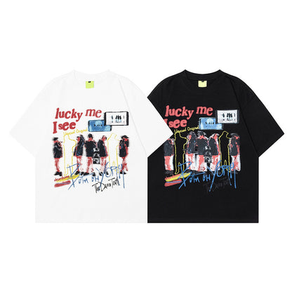 Short Sleeve T-Shirt Unisex Summer Loose Couple