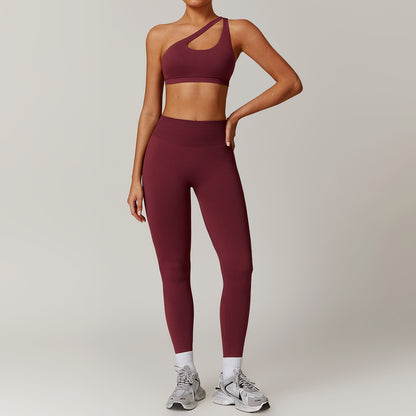Yoga set met schouderbeha en -broek