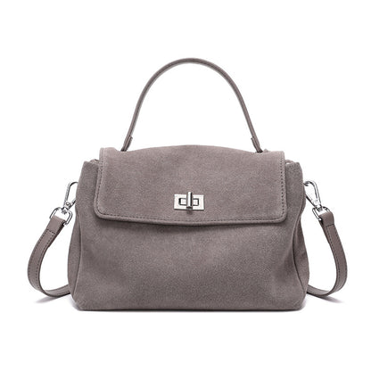 Genuine Leather Suede Crossbody Handbag