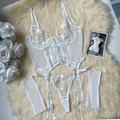 embroidery sexy underwear sexy underwear mesh embroidery perspective suit