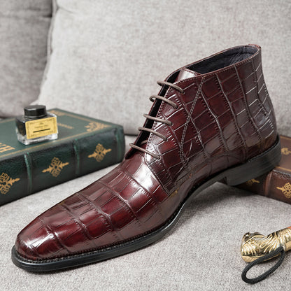 Trendy veterschoenen van koeienhuid voor heren