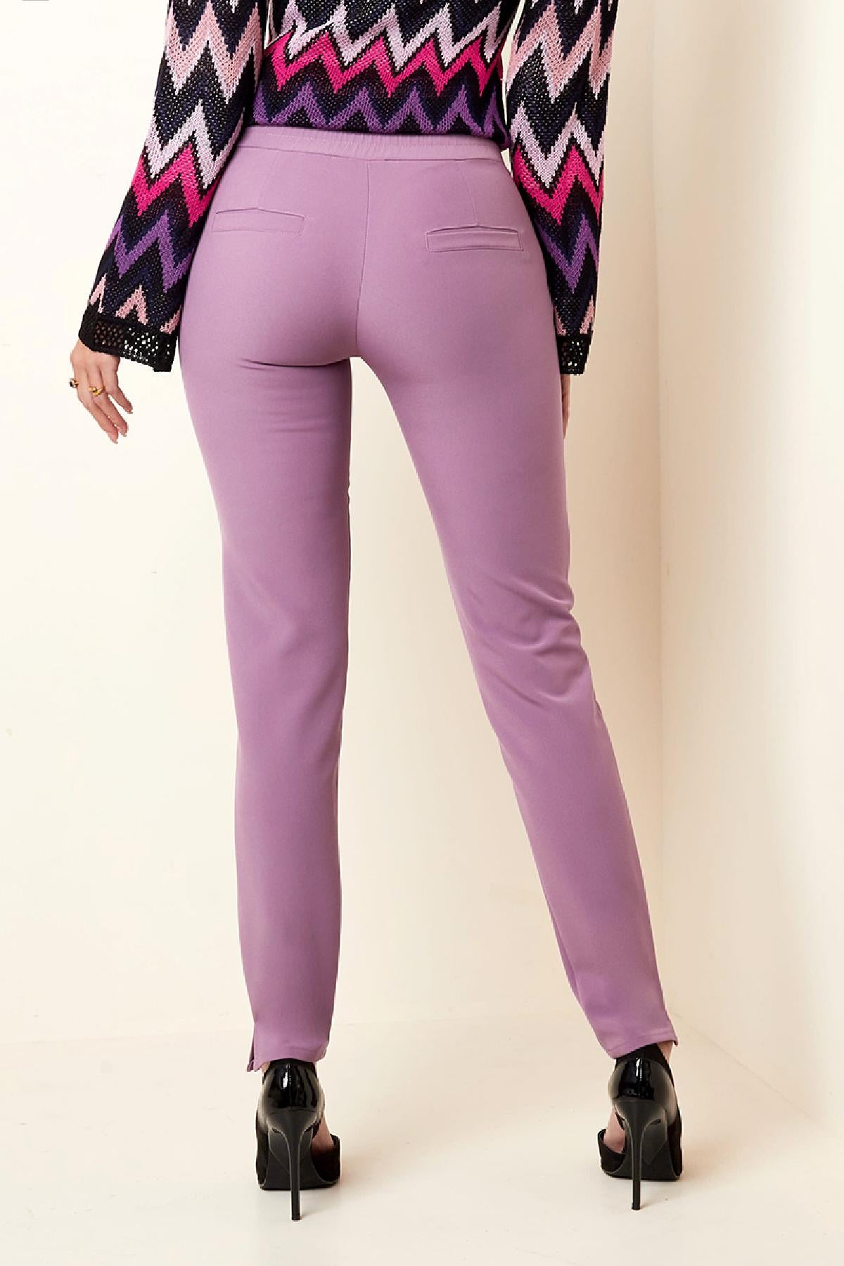 Slim-fit broek Beige S