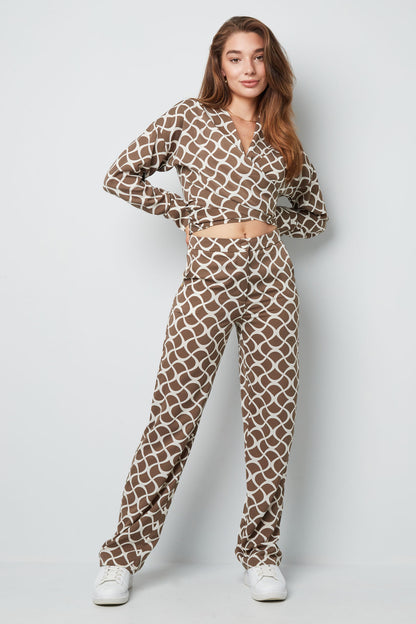 Overslagblouse aesthetic print