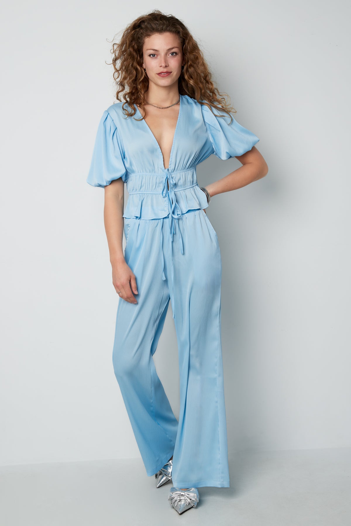 Rechte broek Zomerbries - Groen