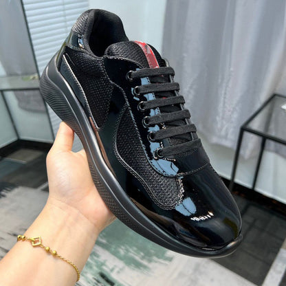 Casual Breathable Cowhide Canvas Sneakers for Men