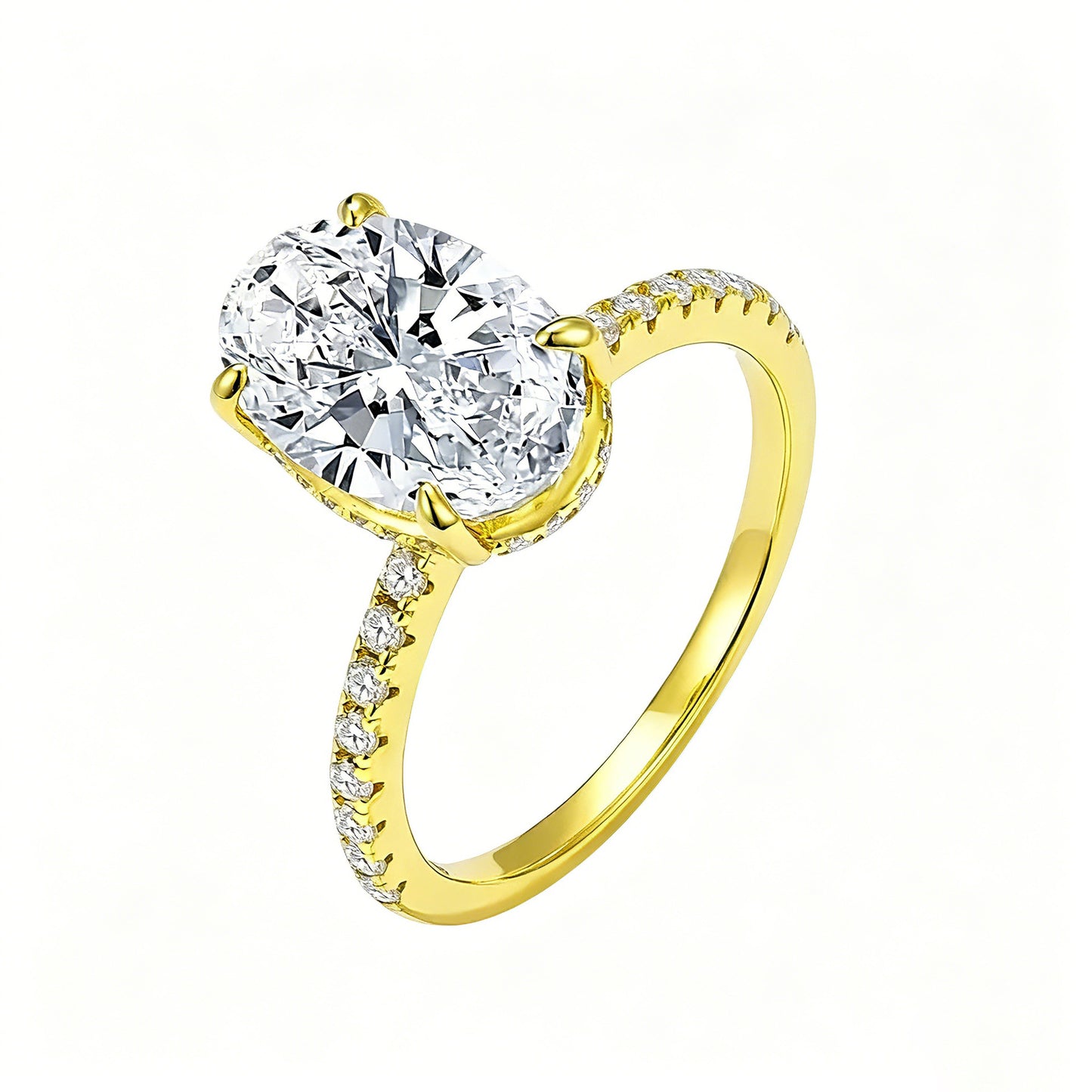 4.5 Carat Oval Moissanite Ring