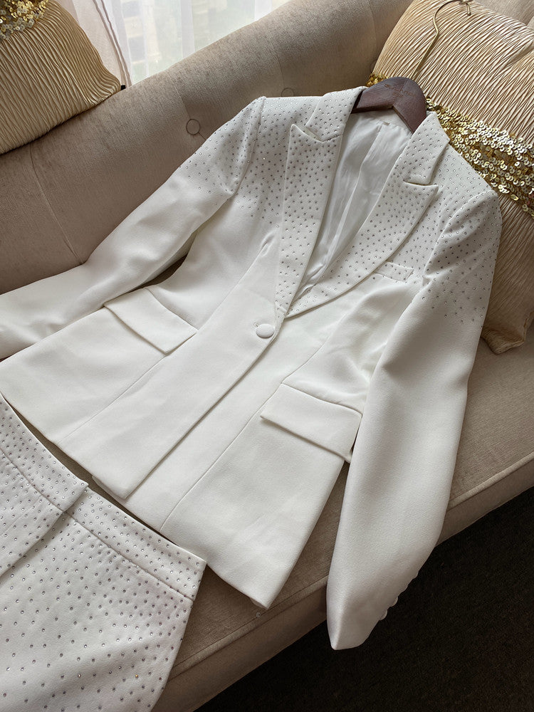 Rhinestone Embellished Womens Suit Set