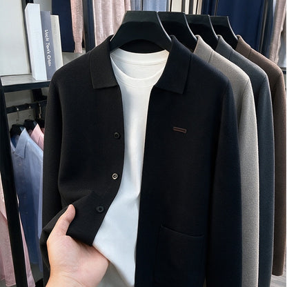 Mens Long Sleeve Knit Cardigan