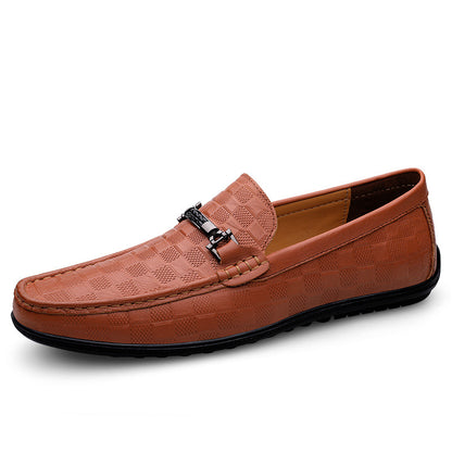 Checkered cowhide ankle boots