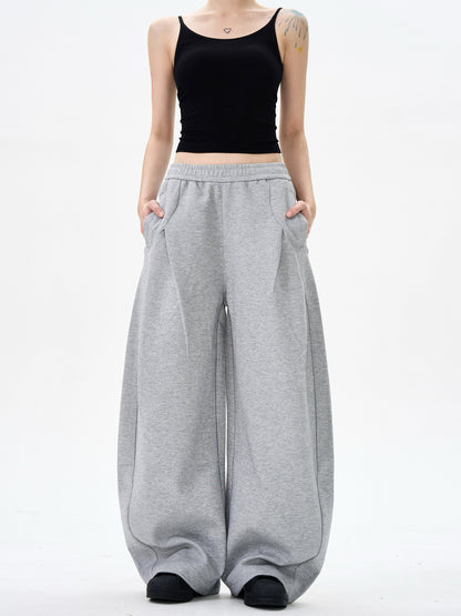 Women's High Waist Drawstring Wide Leg Streetwear Casual Pants