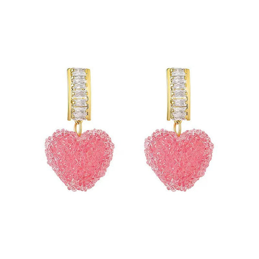 Schattige oorbellen in gummi hartvorm